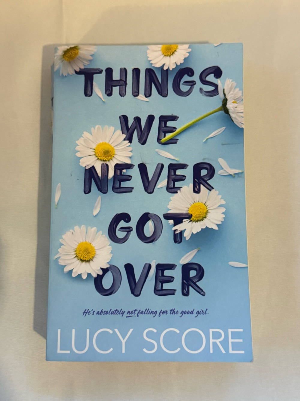 Daisy Graphic Notebook — Blue Cover with White & Yellow Flowers